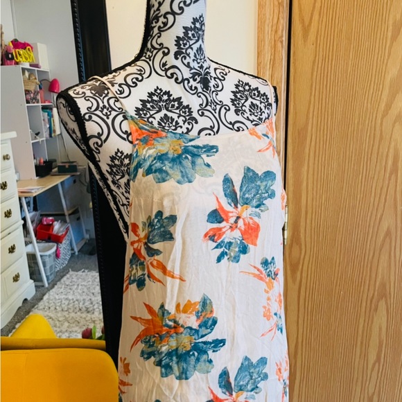 Free People Star Chasing Open Back Sleeveless Maxi Slip Dress Hibiscus Combo M - Picture 4 of 9